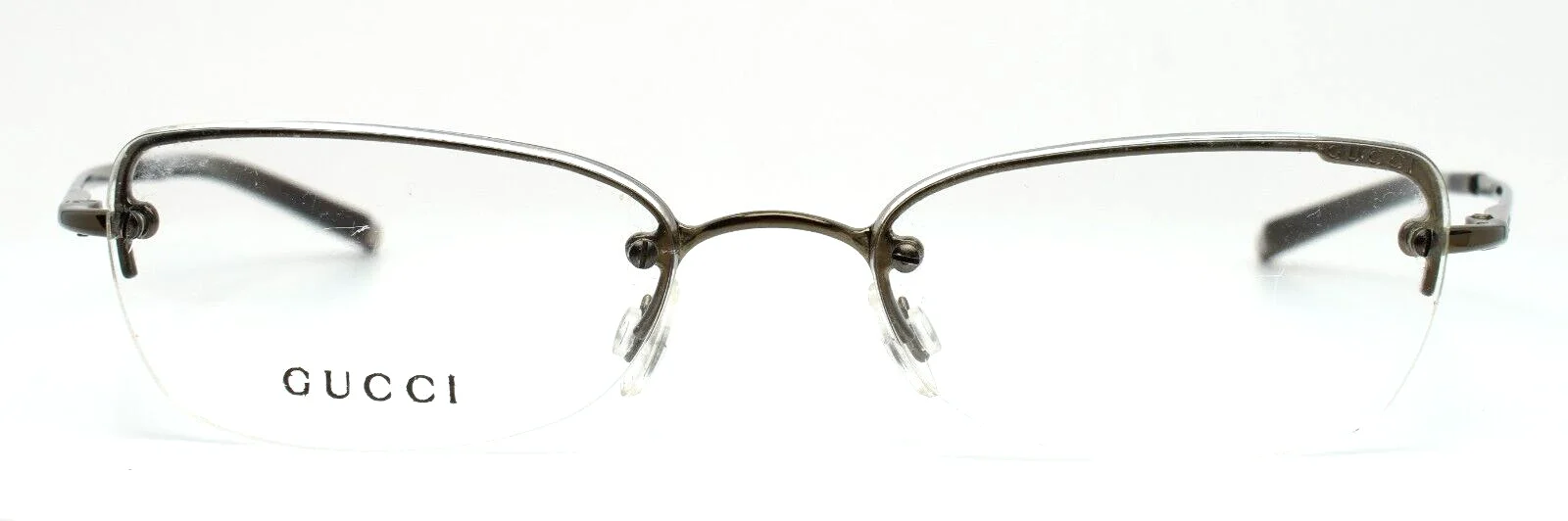 GUCCI GG1695/N L92 Gunmetal Womens Oval Rimless Eyeglasses 51-16-135 B:28 2