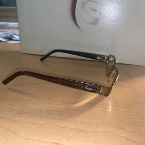 GUCCI GG2777 CCI Italy Brown/Gold Glitter Eyeglasses Frame 52-16-130 2