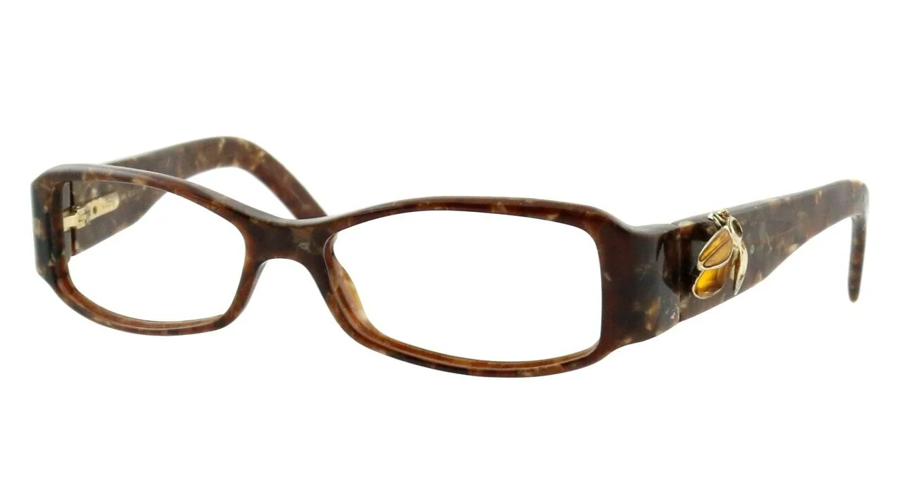 GUCCI GG2904 EGQ 52mm Brown Marble Bee Eyeglasses Frames Only Italy