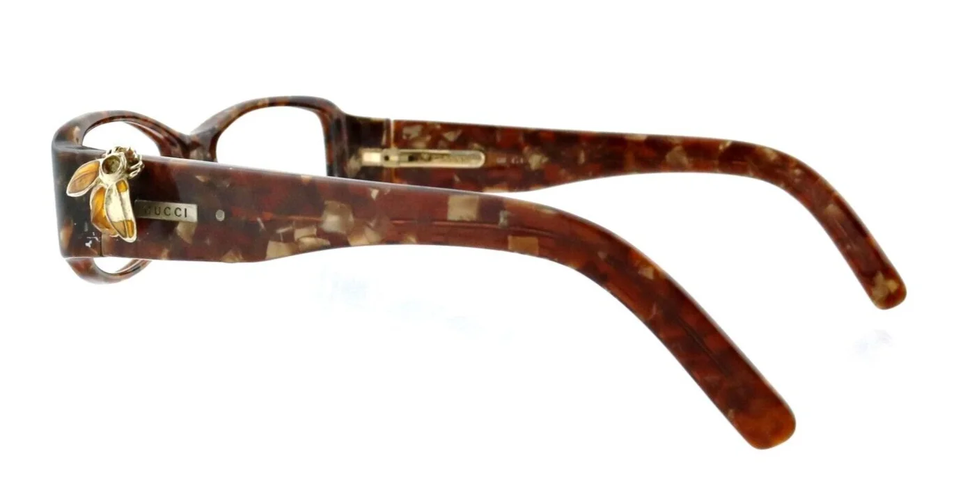 GUCCI GG2904 EGQ 52mm Brown Marble Bee Eyeglasses Frames Only Italy 3