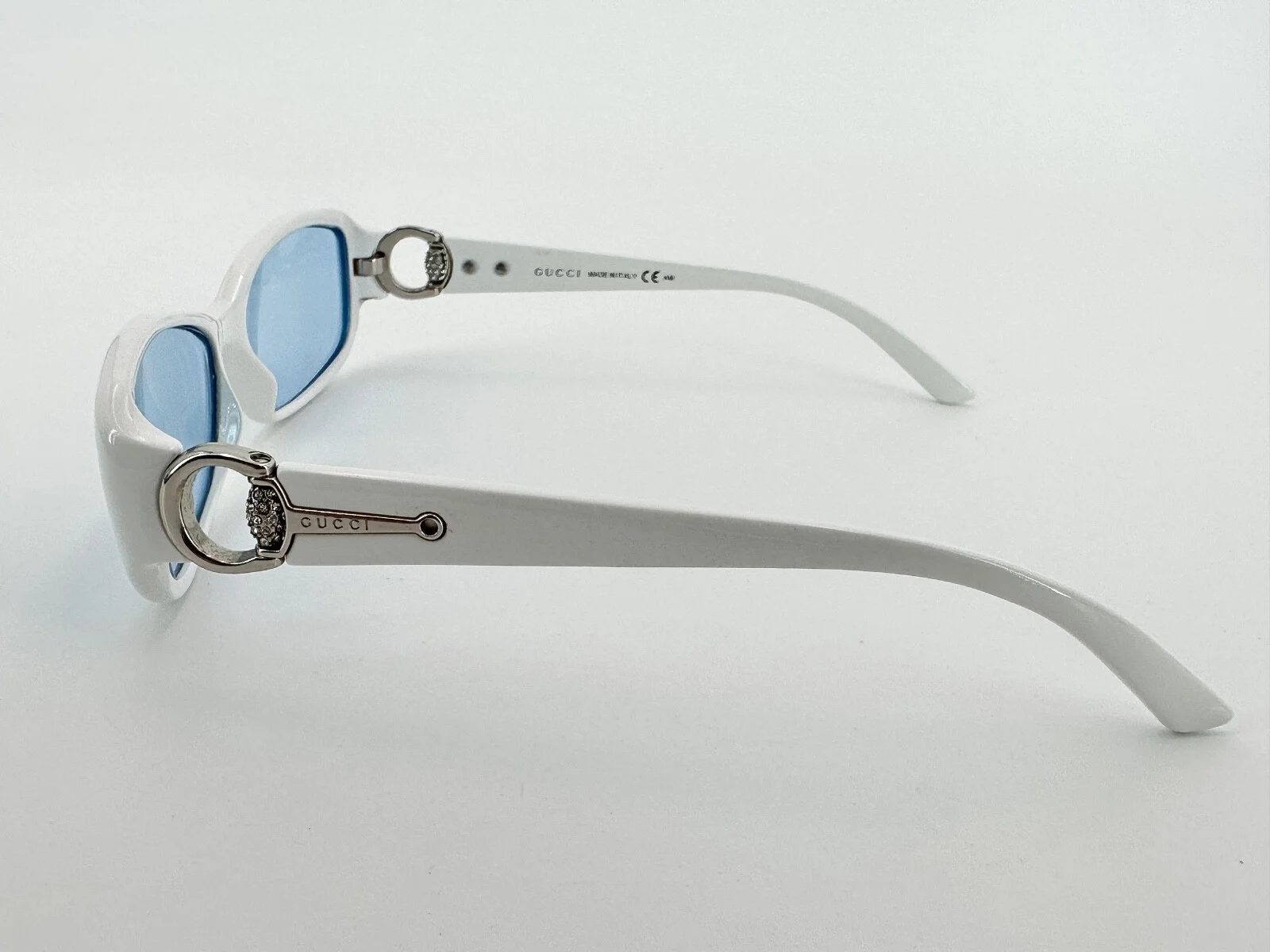Gucci GG3204 Eyeglasses FRAMES VK6 White 54[]15-140 Silver Stirrup H988 3