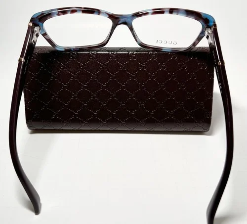GUCCI GG3559 Havana Blue/Brown Eyeglasses With Case NEW 4