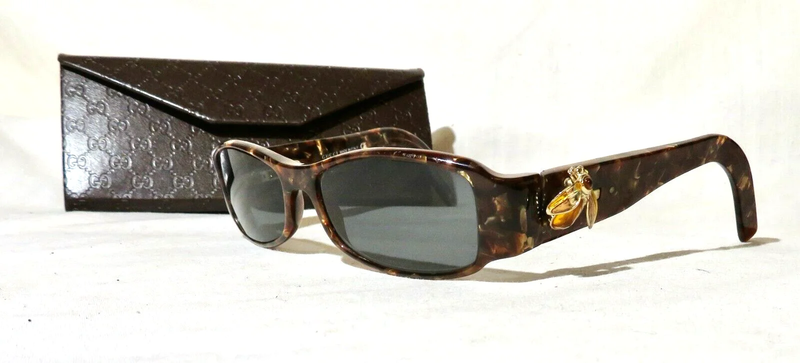GUCCI , Italy GG2904 Rare Sunglass or Eyeglass, 56-18-145 Brown Gold BEE Eyewear