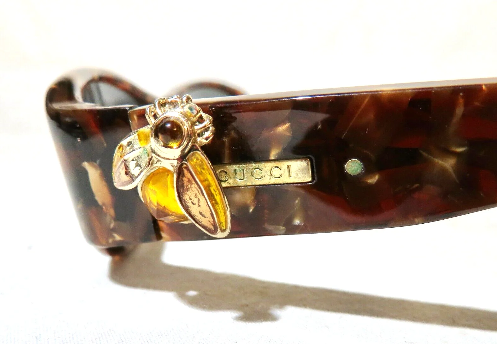 GUCCI , Italy GG2904 Rare Sunglass or Eyeglass, 56-18-145 Brown Gold BEE Eyewear 2