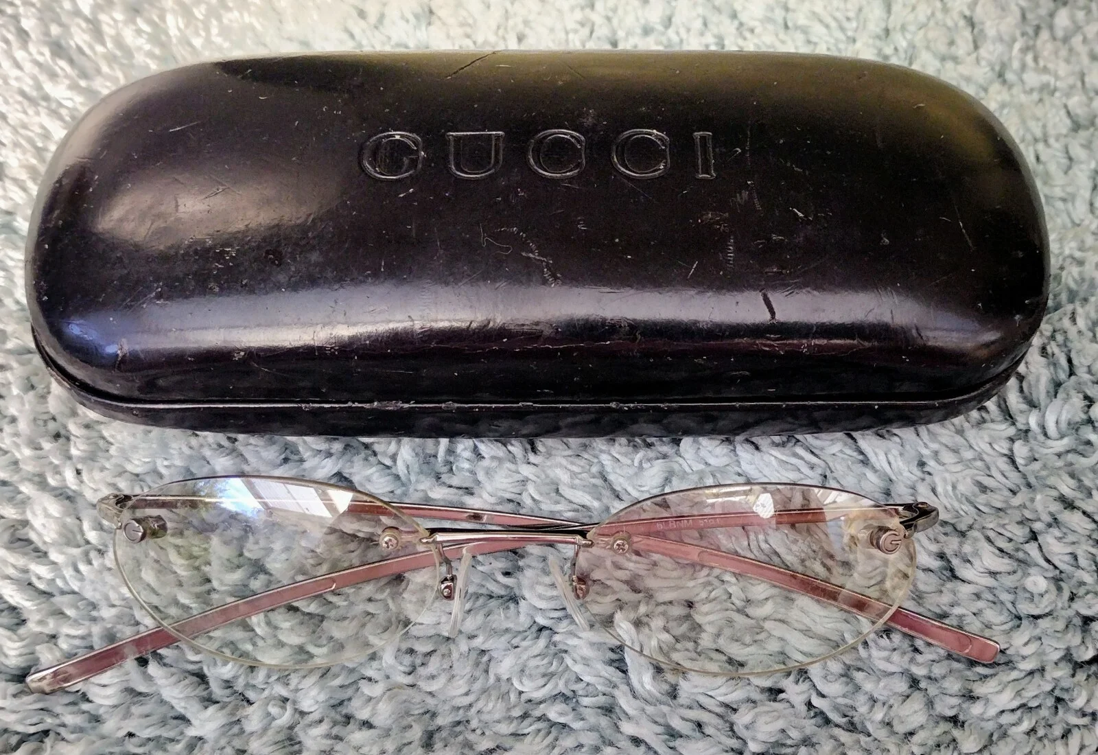 GUCCI LIGHTWEIGHT OVAL RIMLESS STYLE DESIGNER ITALY MADE EYEGLASSES 6LBNM 51mm 2
