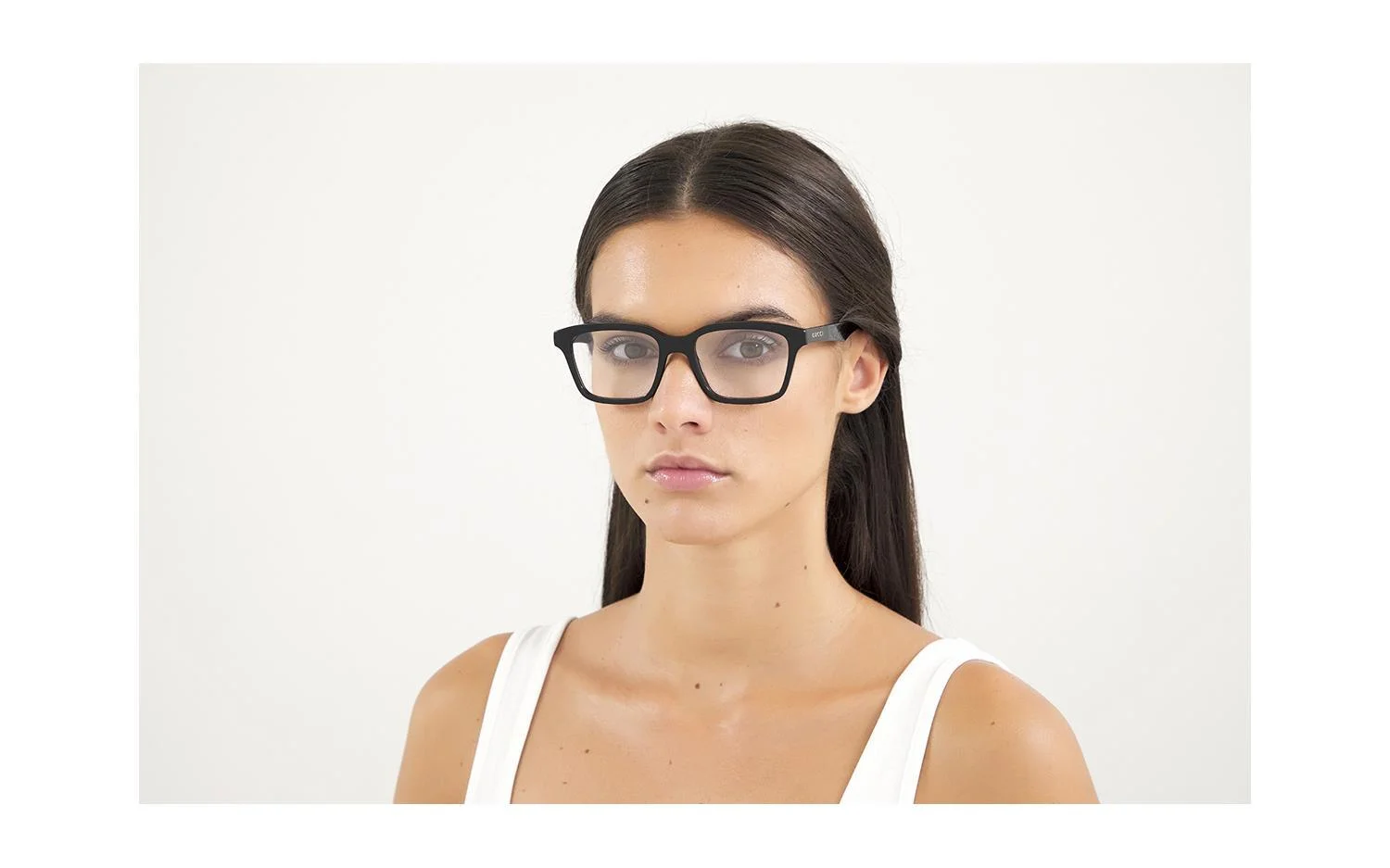 Gucci Rectangle Eyeglasses GG0964O-005 Black White Frame Transparent Lenses 3