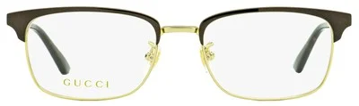 Gucci Rectangular Eyeglasses GG0131O 002 Gold/Brown/Havana 53mm 131 2