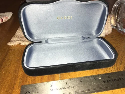 GUCCI SUNGLASS EYEGLASS HARD BLACK VELVET 6 1/2