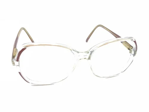 Gucci Vintage Clear Dark Pink Butterfly Large Eyeglasses Frames 57-17 135 Italy