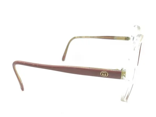 Gucci Vintage Clear Dark Pink Butterfly Large Eyeglasses Frames 57-17 135 Italy 4