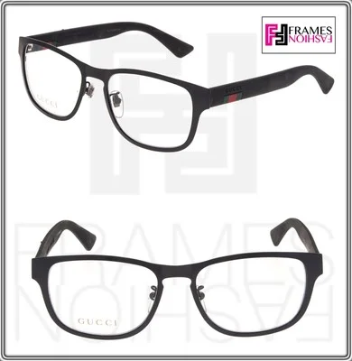 GUCCI Web 0175 Black Rubber Eyeglasses Optical Frame 54mm GG0175O Unisex