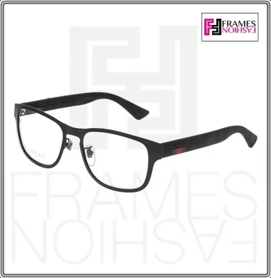 GUCCI Web 0175 Black Rubber Eyeglasses Optical Frame 54mm GG0175O Unisex 4