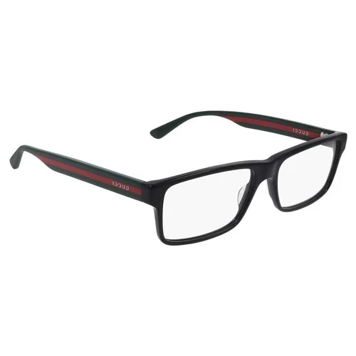 Gucci Web GG0752O 001 Black Green Frame Eyeglasses Men rectangular Large 2