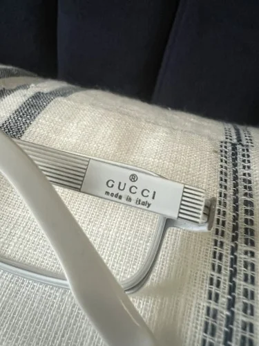 Gucci White Titanium Metal Rectangle Frames Eyeglasses Frames GG 1885 54[]16 3