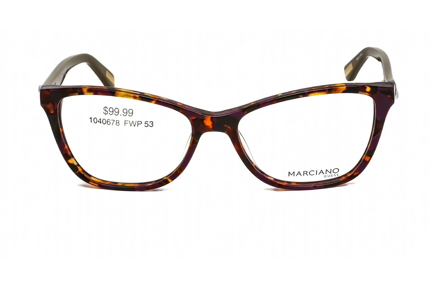 GUESS BY MARCIANO GM 02663 055 Eyeglasses Colored Havana Frame 53mm 2