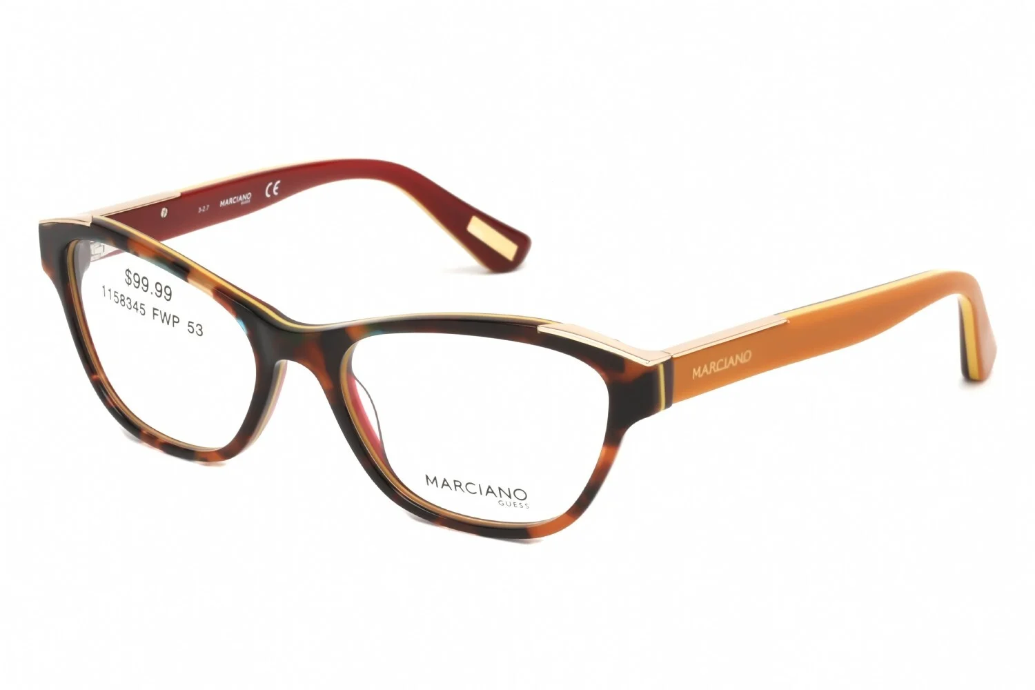 GUESS BY MARCIANO GM 02993 054 Eyeglasses Brown Tortoise Frame 53mm