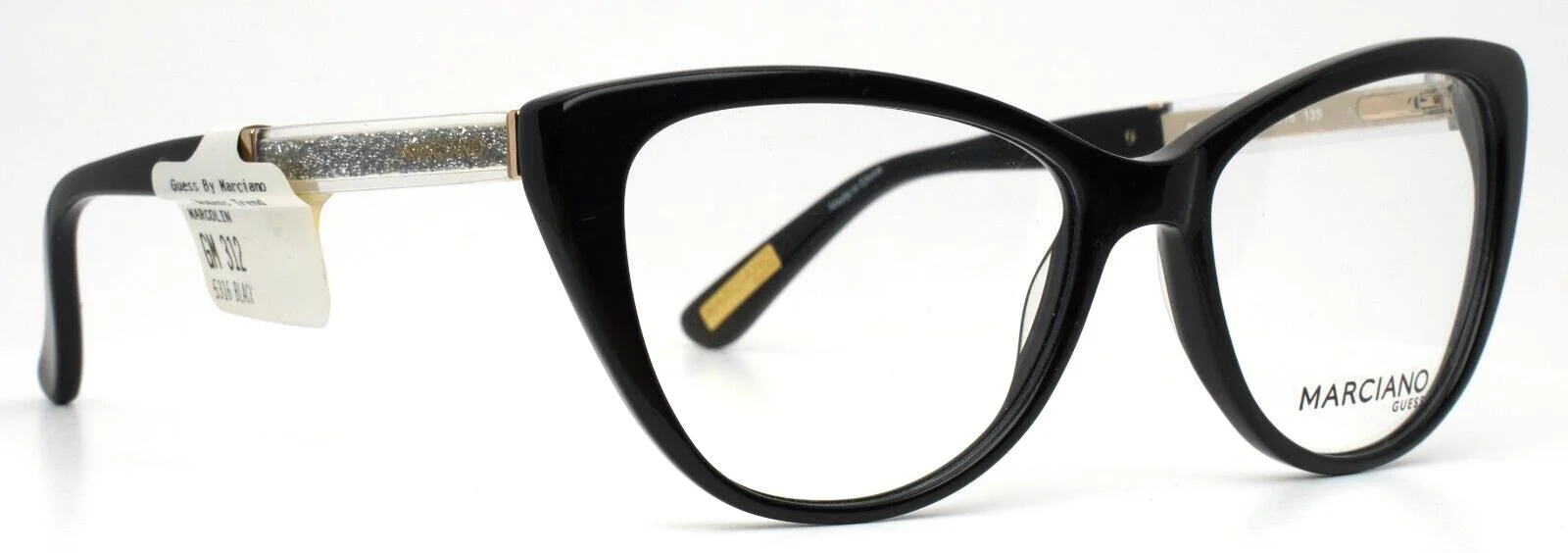 GUESS by MARCIANO GM0312 001 Black Womens Cat Eye Eyeglasses 53-16-135 B:41 3