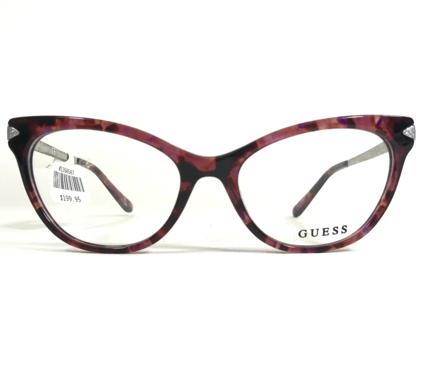 Guess Eyeglasses Frames GU2683 074 Brown Pink Tortoise Silver Sparkly 52-17-140