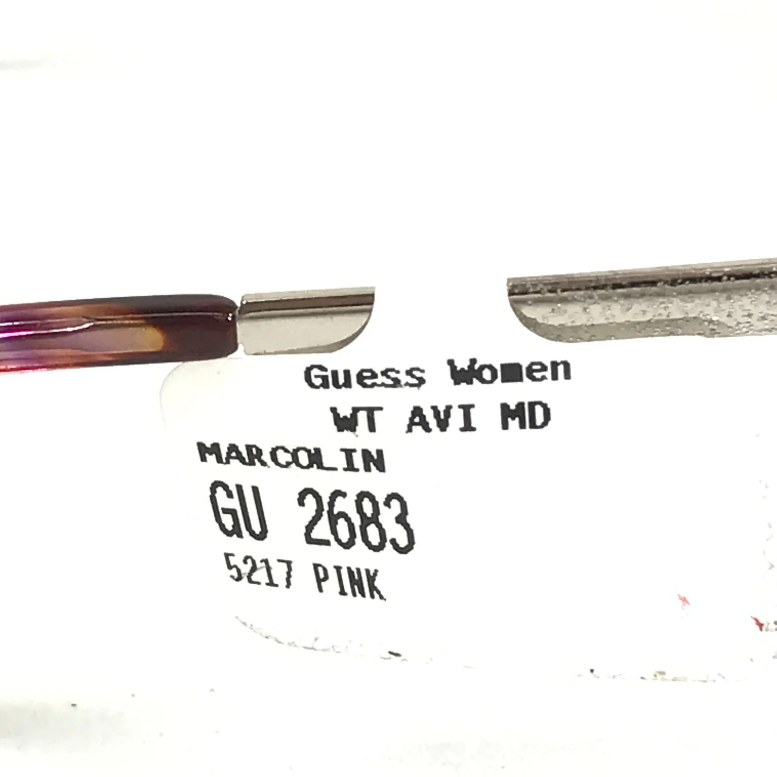 Guess Eyeglasses Frames GU2683 074 Brown Pink Tortoise Silver Sparkly 52-17-140 4