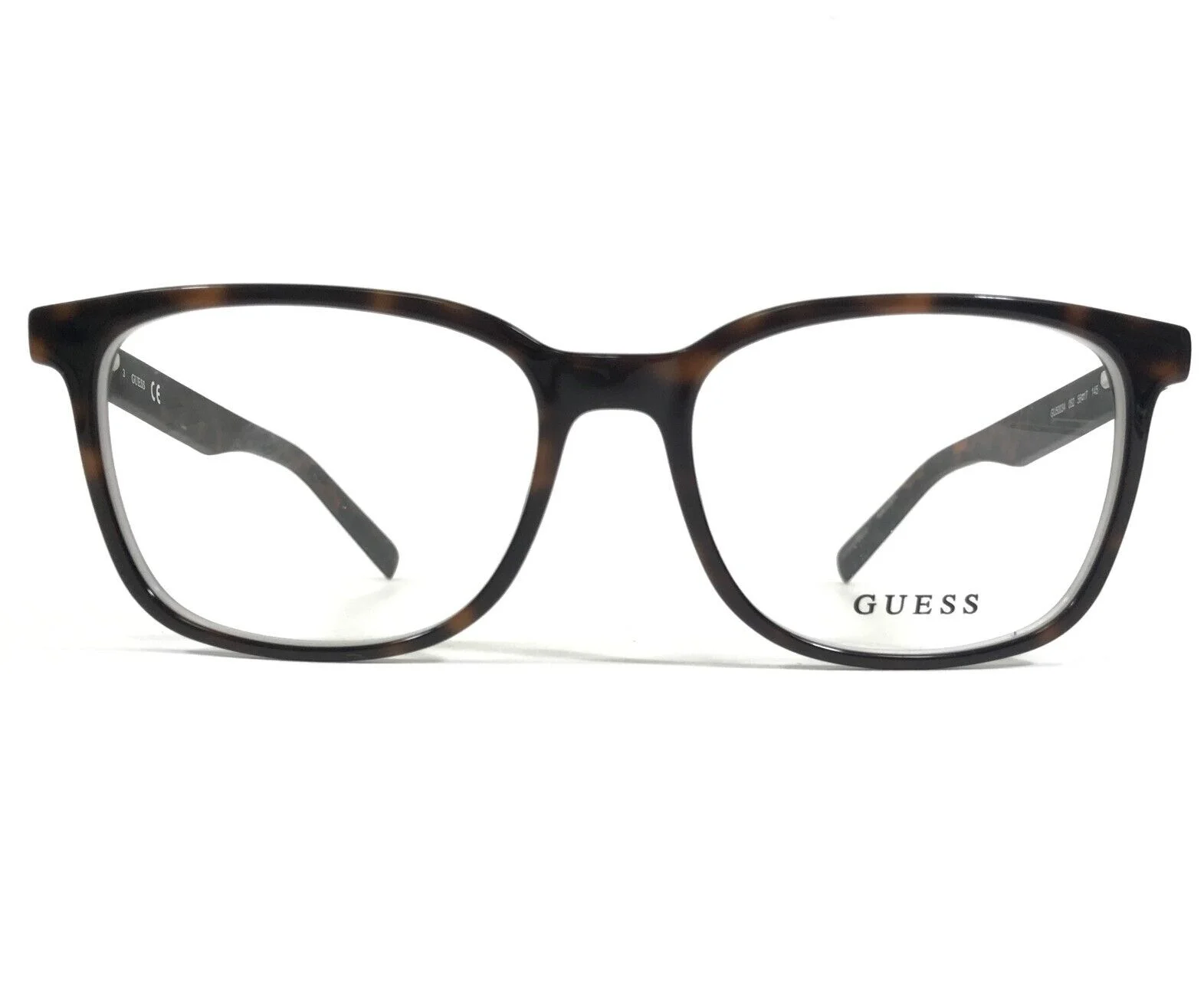 Guess Eyeglasses Frames GU50034 052 White Brown Tortoise Square 56-17-145