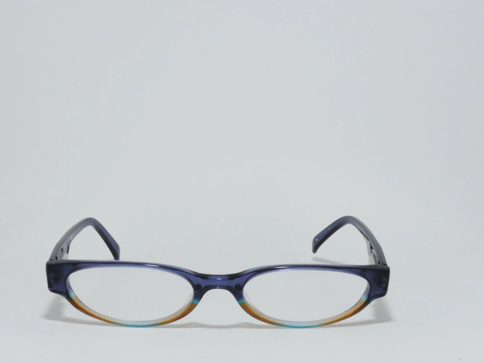 GUESS GU 1258 SLIM OVAL PLASTIC EYEGLASS FRAMES BLUE STRIPE 50-18-135 *