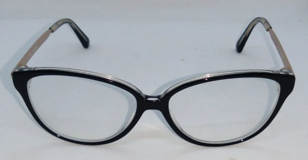 Guess GU2488 003 Womens Cat Eye Black & Gold Eyeglass Frames With Case 55-14-135