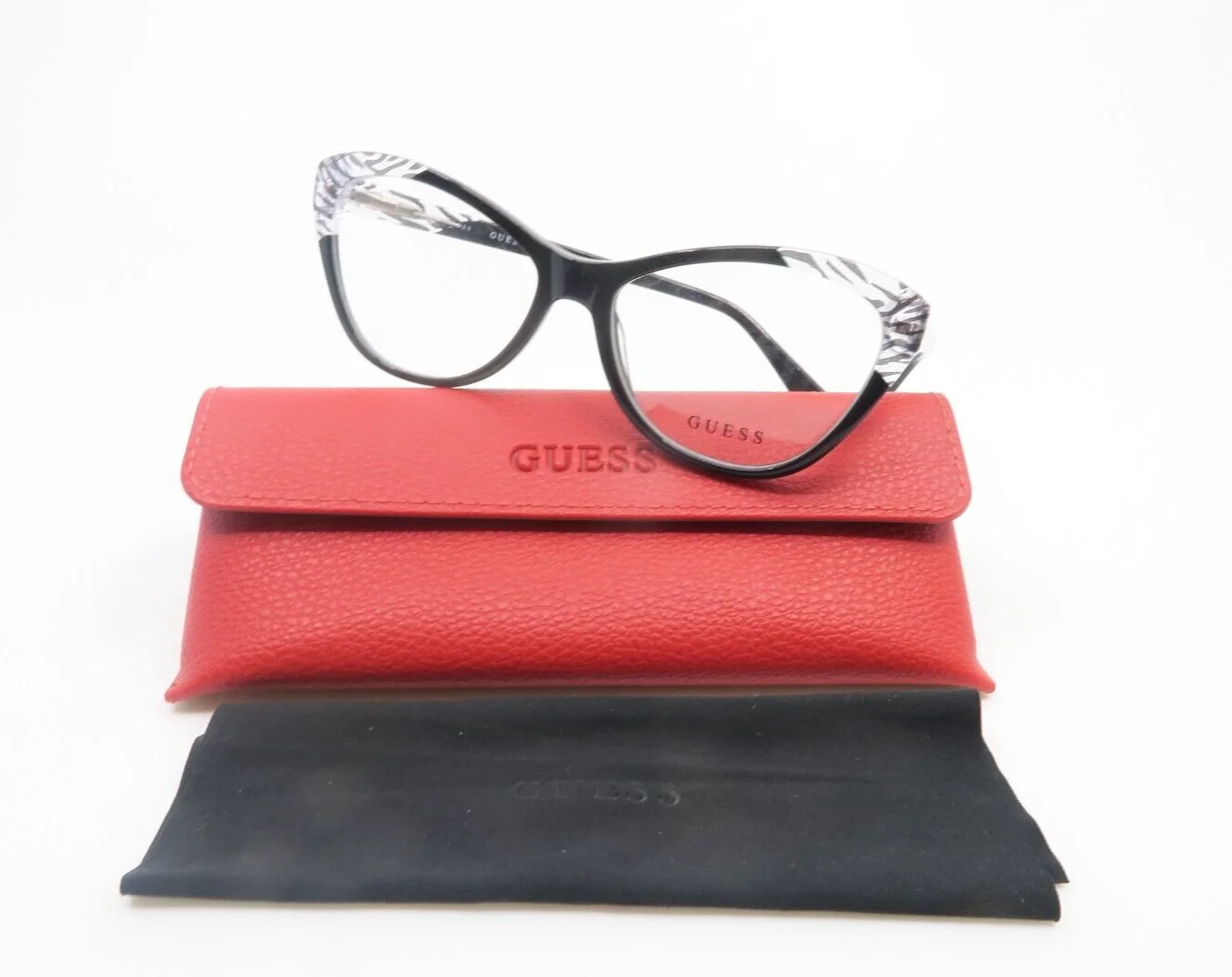 Guess GU2818 001 56mm Black & Transparent Acetate Women