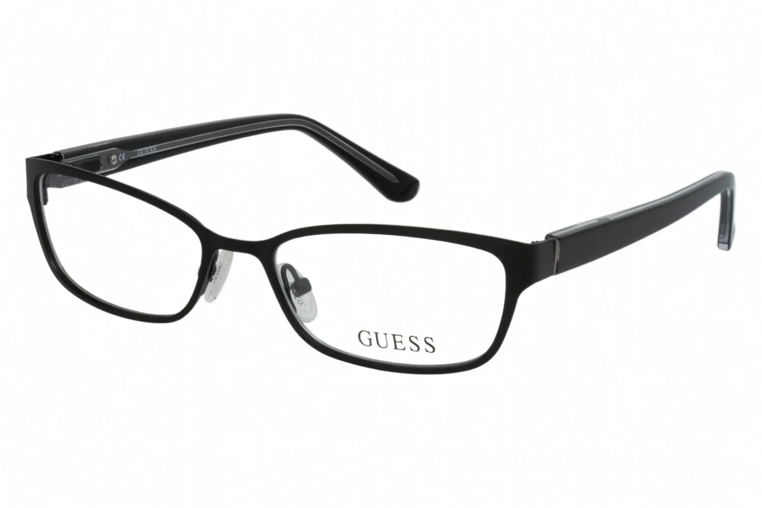 GUESS Mens GU2515 002 Matte Black Rectangular Frame Eyeglasses 50mm
