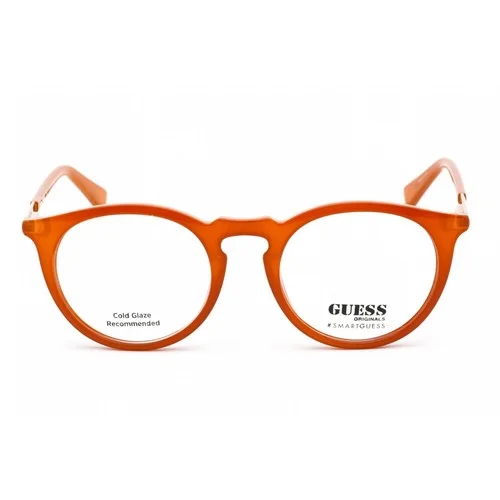 Guess Unisex Eyeglasses Full Rim Round Shape Orange Plastic Frame GU8236 044 2