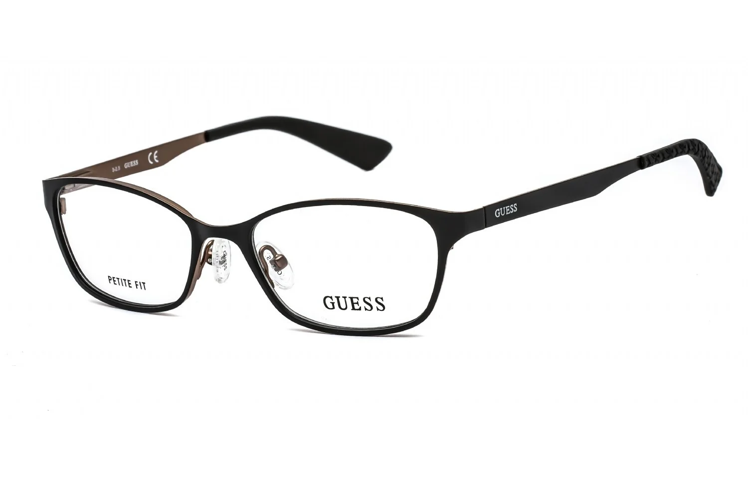 Guess Unisex GU2563 002 Rectangle Matte Black Eyeglasses 49mm
