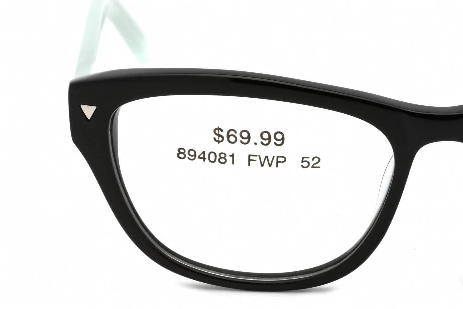 GUESS Women GU 2452 BKBL Black Blue Frame Rectangular Eyeglasses 52mm 3