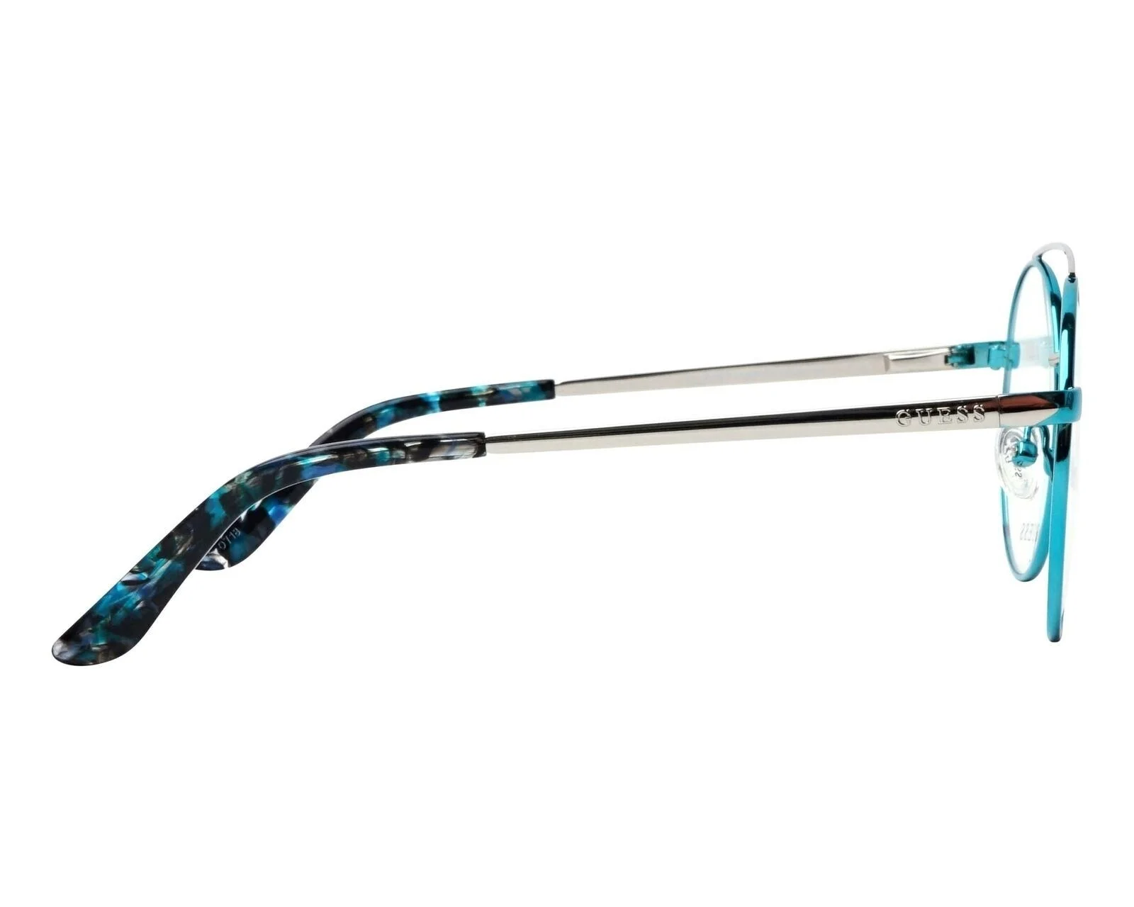 GUESS Women GU2714 084 Shiny Light Blue Round Frame Eyeglasses 50mm 4