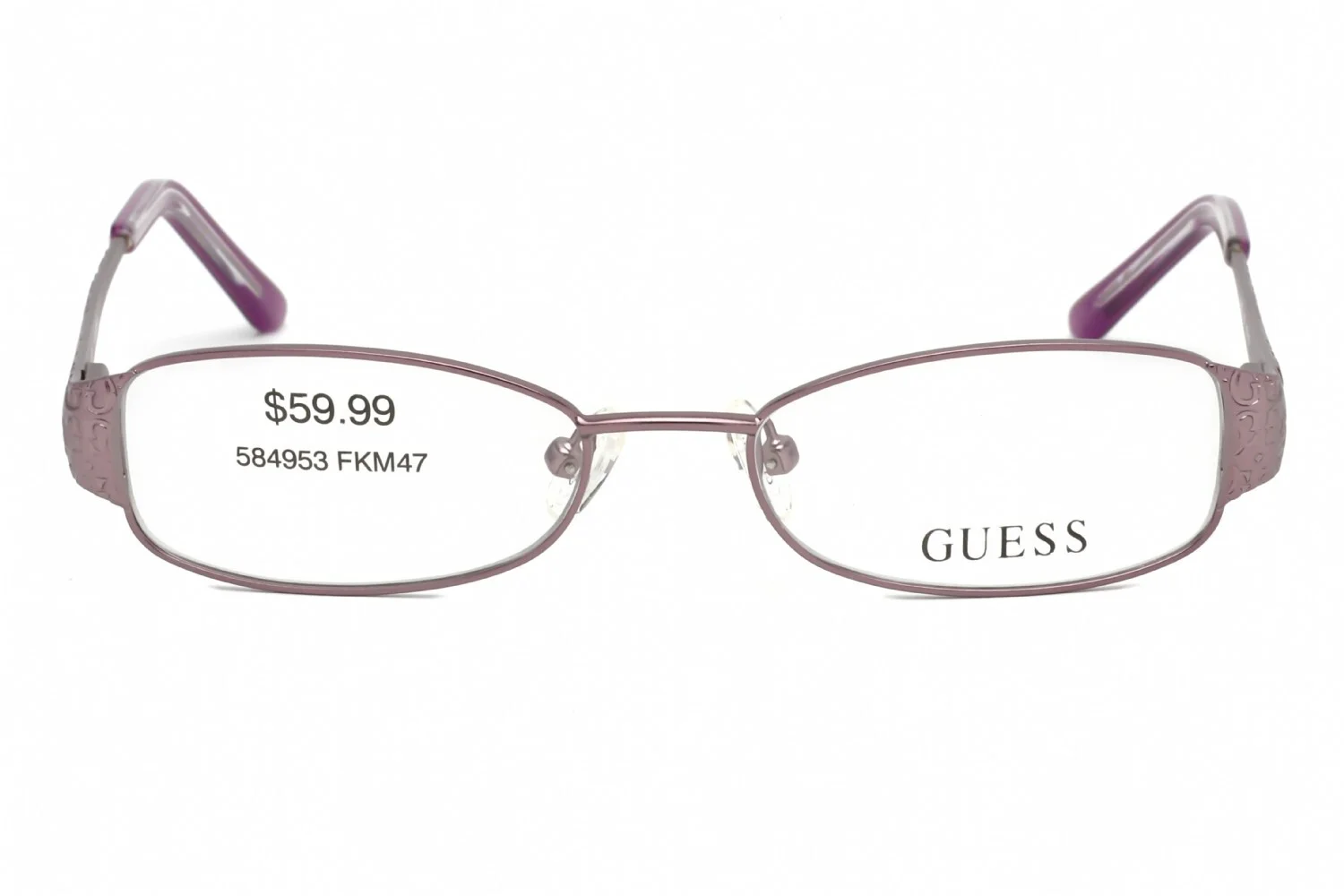 GUESS Women GU9037N O24 Purple Rectangular Frame Eyeglasses 47mm 2