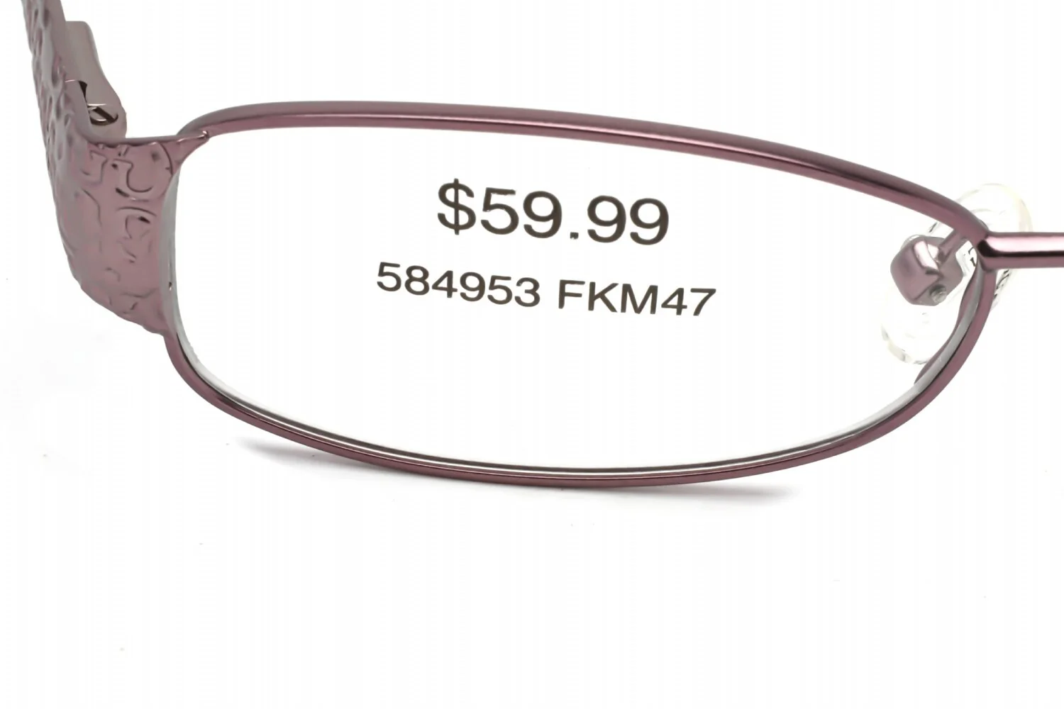 GUESS Women GU9037N O24 Purple Rectangular Frame Eyeglasses 47mm 3