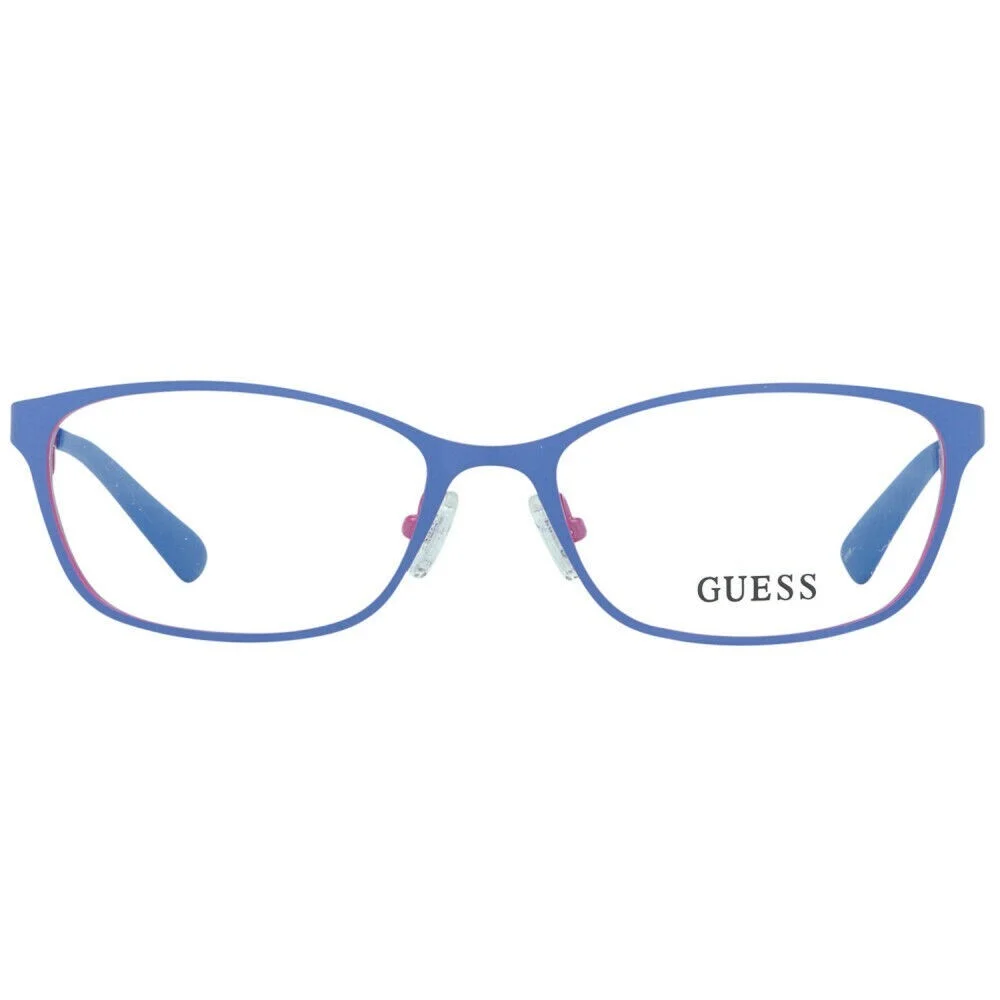 GUESS Womens GU 2563 091 Matte Blue Pink Rectangular Frame Eyeglasses 49mm 2