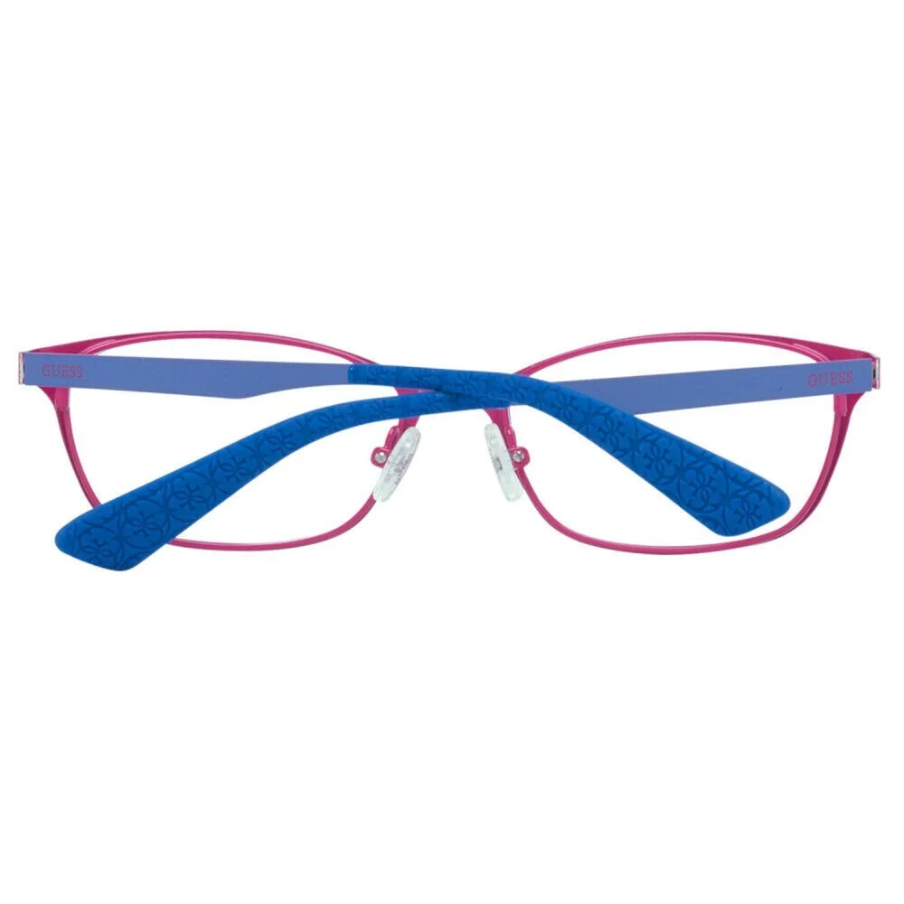 GUESS Womens GU 2563 091 Matte Blue Pink Rectangular Frame Eyeglasses 49mm 3