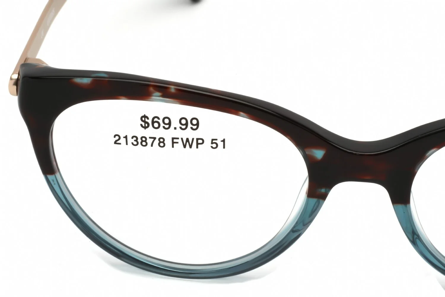 GUESS Womens GU2462-3 B24 Blue Black Cateye Frame Eyeglasses 51mm 3