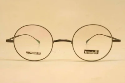 Gunmetal Glasses Frames Round-ish Retro John Lennon Eyeglasses Saddle Bridge 2