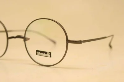 Gunmetal Glasses Frames Round-ish Retro John Lennon Eyeglasses Saddle Bridge 4