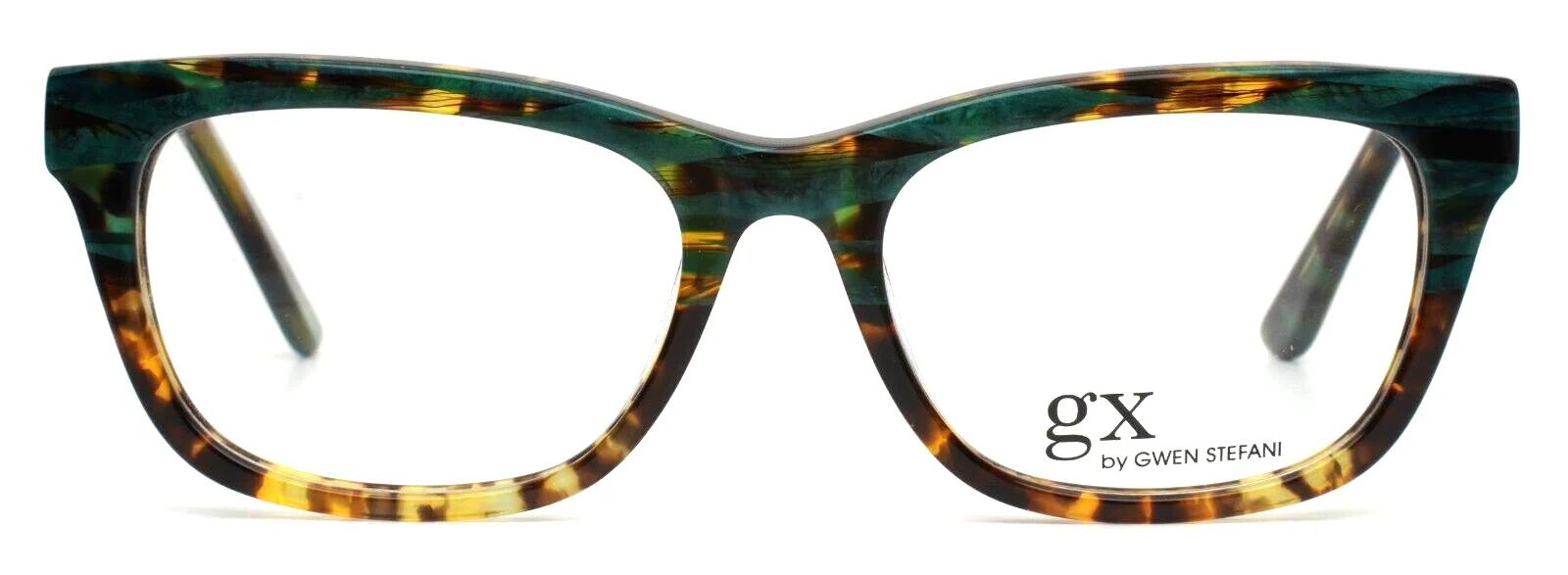 GWEN STEFANI GX802 GRN Green Tortoise Demi Womens Square Eyeglasses 49-16-135 2
