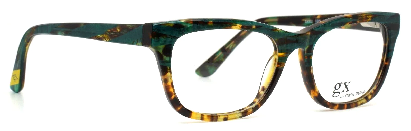 GWEN STEFANI GX802 GRN Green Tortoise Demi Womens Square Eyeglasses 49-16-135 3