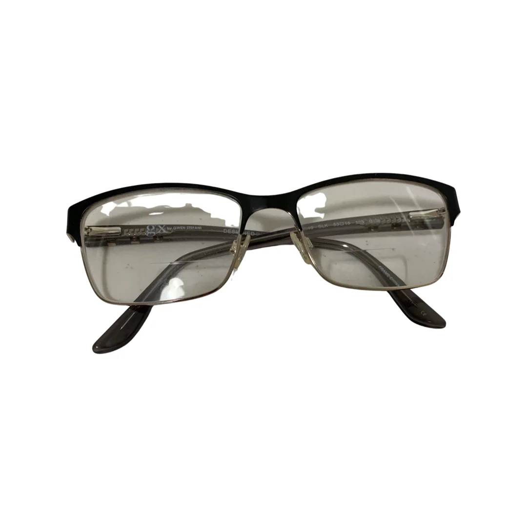 GX by Gwen Stefani GX049 Eyewear in Black Gold Studded Frames 53-16-135 B35 Medi
