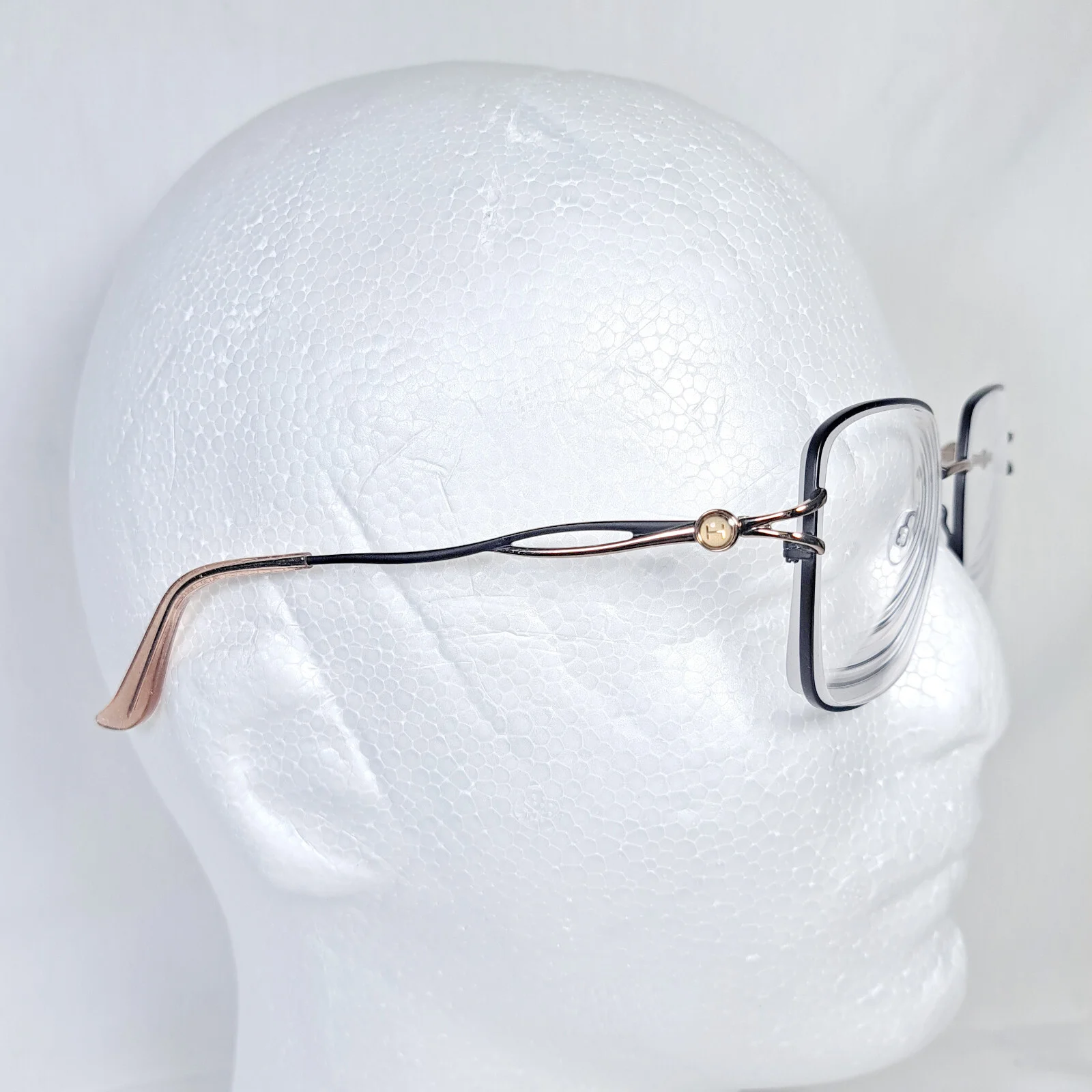 H Halston Xyloware 2010 323 Womens Designer Eyeglasses Frame w/ Case 54-16-140mm 3