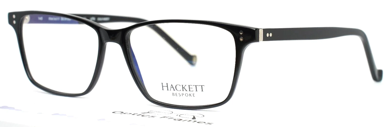 HACKETT BESPOKE HEB217 01 Black Mens Rectangle Full Rim Eyeglasses 54-14-145