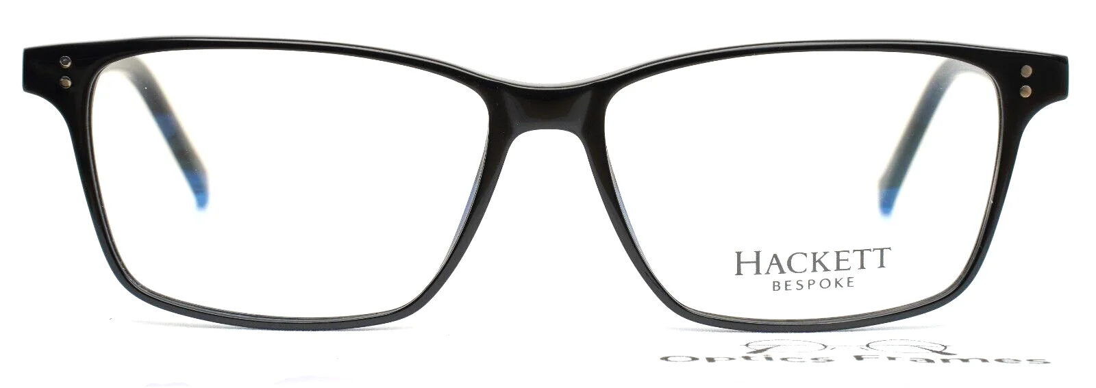 HACKETT BESPOKE HEB217 01 Black Mens Rectangle Full Rim Eyeglasses 54-14-145 2