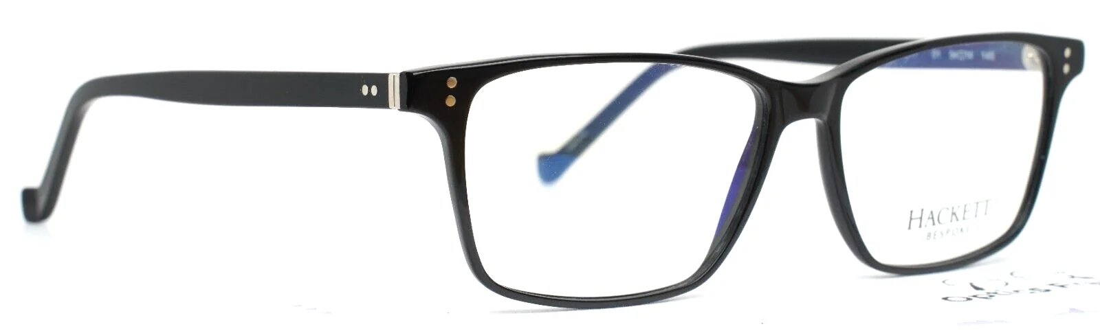 HACKETT BESPOKE HEB217 01 Black Mens Rectangle Full Rim Eyeglasses 54-14-145 3