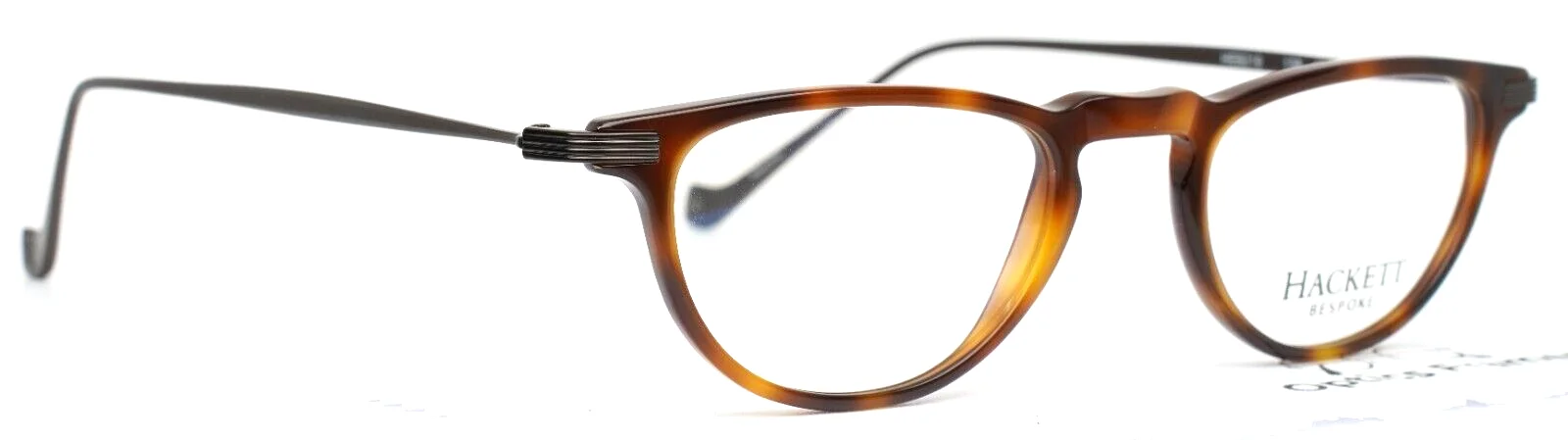 HACKETT BESPOKE HEB219 138 Tortoise Mens Oval Full Rim Eyeglasses 48-21-150 B:32 3