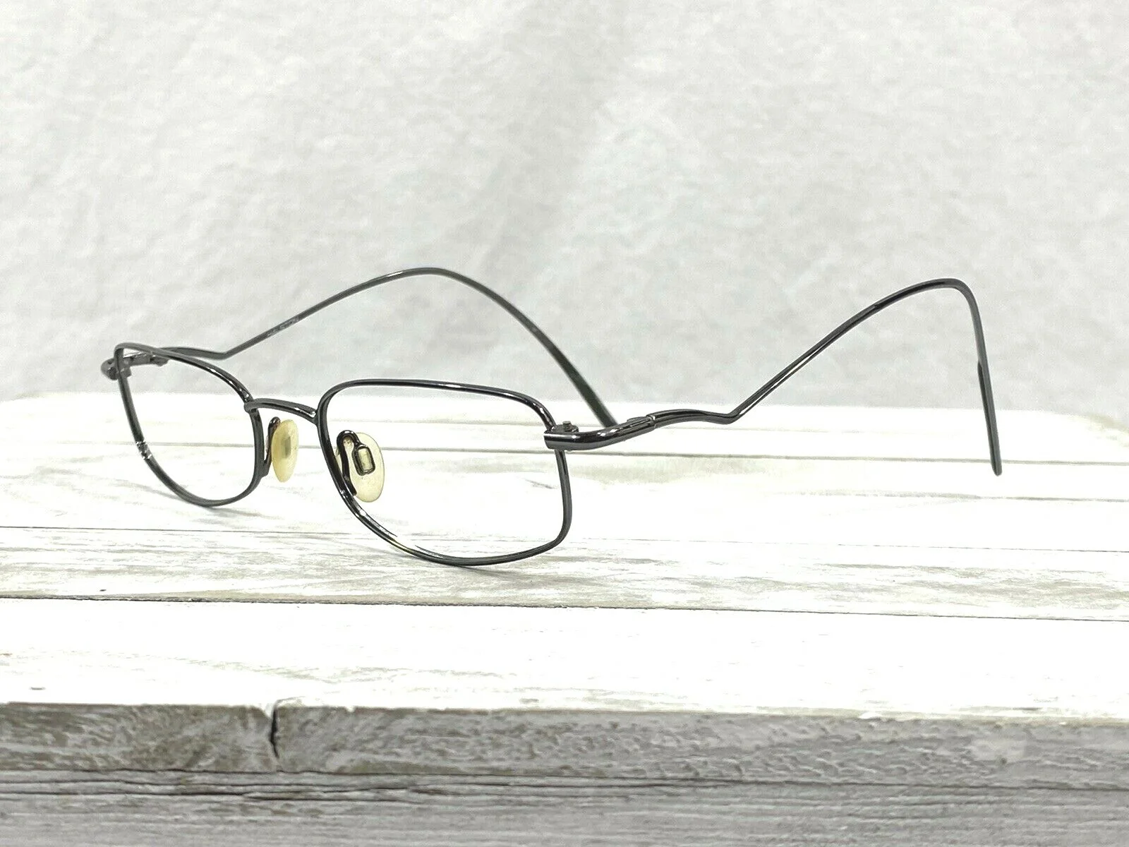 Halston H134 Col 60 Womens Rectangular Eyeglass Frames Silver 51▯18-135