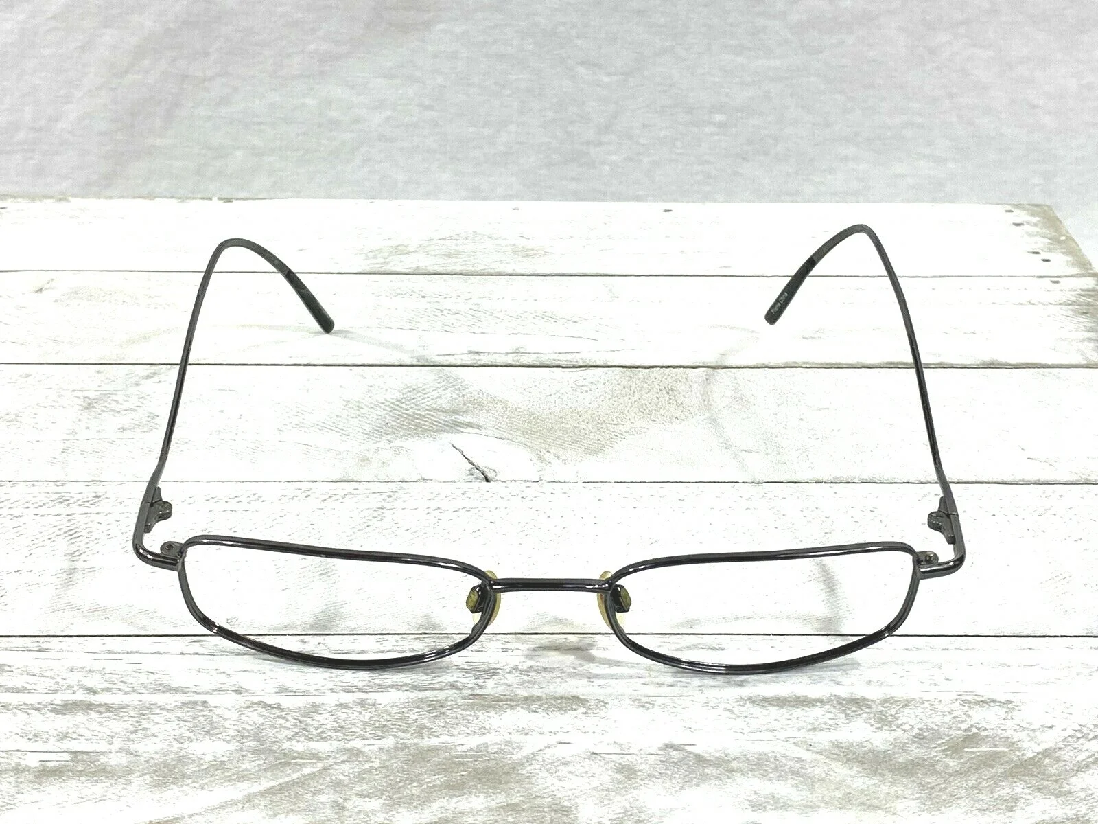 Halston H134 Col 60 Womens Rectangular Eyeglass Frames Silver 51▯18-135 3