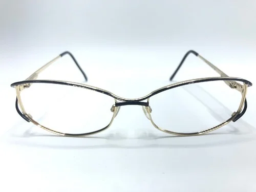 Halston H280 54mm Eyeglass Frames Designer 90 Gold/Black Frames Only 3489 2